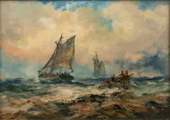 Untitled by Robert Hopkin, Oil on Canvas Ca. 1860-1880, "Rowing Out", offered Jun 2024