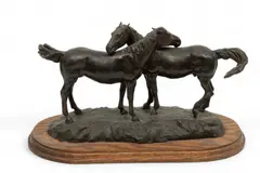 Untitled by Robert Scriver, Bronze Sculpture Ca. 1977, "Buddies", offered Jun 2024