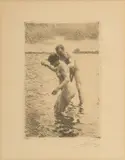 Anders Zorn, Untitled, Etching on Laid Paper, Ca. 1919, "The Pilot"