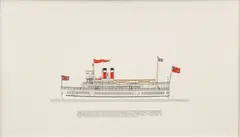 Untitled by Frank Crevier, Ink And Gouache on Paper, 1971, "Thousand Islander", offered Jun 2024