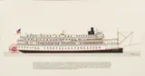 Untitled by Frank Crevier, Ink And Gouache Drawing on Paper, 1970, "Delta Queen", offered Jun 2024