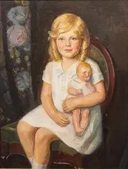 Untitled by Roy Charles Gamble, Oil on Canvas, "Portrait of Mary Francis Peez,", offered Jun 2024
