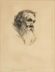 Arthur William Heintzelman, Untitled, Etching on Paper, Early 20th C., "The Pilgrim"