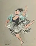 William Gropper, Untitled, Gouache And Watercolor on Paper, Ballerina