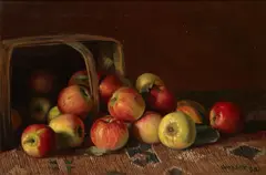 Adam Lehr, Untitled, Oil on Canvas, 1898, "Still Life with Apples"