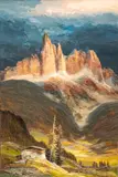Heinz Münnich, Untitled, Oil on Canvas "Mountain Scape"
