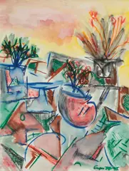 Untitled by Jack Faxon, Watercolor "Abstract Still Life", offered Jun 2024