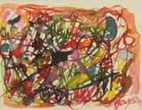 Jack Faxon, Untitled, Watercolor "Abstract - Multi Color"