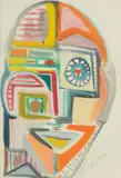 Jack Faxon, Untitled, Watercolor, Abstract Portrait