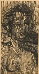 Untitled by Ray Flemming, Woodblock Print 1962, "Elda", offered Jun 2024