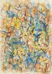 Untitled by Jack Faxon, Watercolor "Multi Color Abstract", offered Jun 2024
