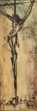 Robert Rukavina, Untitled, Oil on Paper 1968, "Crucifixion"