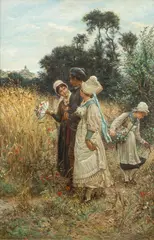 Na William John Hennessy, Untitled, Oil on Canvas 1881, "En Fete, Calvados"