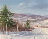Carl Wuermer, Untitled, Oil on Canvas, "No. 484 Valley in Winter"