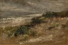 Frederick Stuart Church, Untitled, Oil on Artist Board, 1898, "Dunes"