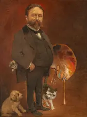 Untitled by Thomas Nast, Oil on Panel, "Self Portrait", offered May 2024