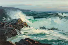 Paul Strisik, Untitled, Oil on Canvas "Evening Surf"