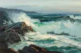 Paul Strisik, Untitled, Oil on Canvas "Evening Surf"