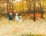 Andre Gisson, Untitled, Oil on Canvas "A Walk in the Garden"