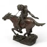 Carl Kauba, Untitled, Bronze Sculpture, Ca. Early 20th C., "Running Fire"