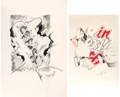 Untitled by John Matos, Ink, Graphite And Mixed Media on Paper, 1983-91, "Untitled", Group of Two, offered May 2024