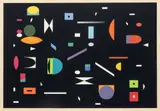 Yaacov Agam, Untitled, Silkscreen in Colors on Wove Paper "Fond Marin"