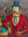 Enrique de Larrañaga, Untitled, Oil on Canvas, "Payaso"