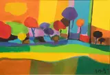 Marcel Mouly, Untitled, Oil on Canvas, 2004, "La Foret Multicolore"