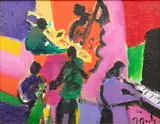Marcel Mouly, Untitled, Oil on Canvas 2002, "Jazz Quartet"