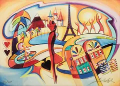 Alfred Gockel, Untitled, Giclee on Canvas, Ca. 2006, "Love Vegas Style"