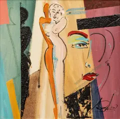 Alfred Gockel, Untitled, Acrylic on Canvas, "Contemplation"