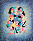Anatole Krasnyansky, Untitled, Lithograph in Colors, Ca. 2014, "Play That Horn II"