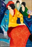 Itzchak Tarkay, Untitled, Mixed Media Serigraph in Colors on Wove Paper, "Grace III"
