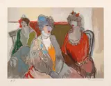 Itzchak Tarkay, Untitled, Offset Lithograph with Serigraph Highlights, "The Aristocrats"