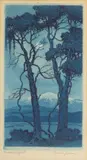 F. Leslie Thompson, Untitled, Woodblock Print on Paper, "Moonlight"