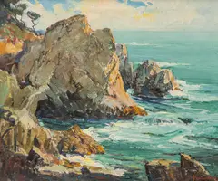 Orrin Augustine White, Untitled, Oil on Canvas, "The Coast of Monterey"