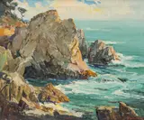 Orrin Augustine White, Untitled, Oil on Canvas, "The Coast of Monterey"