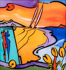 Untitled by Alfred Gockel, Acrylic on Plexiglas Ca. 2018, "Peacefulness", offered Apr 2024