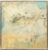 Robert Knipschild, Untitled, Oil on Canvas, 1974, "The Building of the Great Pyramid II"