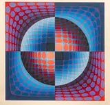 Untitled by Victor Vasarely, Serigraph in Colors on Paper, 1978, "Relat, from Portfolio Vi-Va", offered Apr 2024