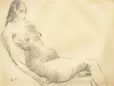 Jacob Epstein, Untitled, Pencil on Paper, Ca. 1931, "Sunita"