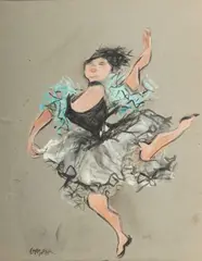 Untitled by William Gropper, Gouache And Watercolor on Paper, Ballerina, offered Apr 2024