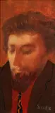Sarkis Sarkisian, Untitled, Oil on Canvas, Laid to Wood Panel "The Poet (Young Man with Beard)"