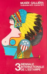 Richard Lindner, Untitled, Lithograph Poster, Ca. 1972, 3 Biennale Internationale D'Estampe