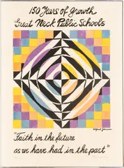 Alfred Jensen, Untitled, Lithograph Poster in Colors, Ca. 1965, "Faith in the Future"
