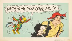 Al Capp, Untitled, Lithograph in Colors on Paper, Ca. 1974, "Prove to Me You Love Me!!"