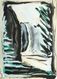 Bryan Hunt, Untitled, Woodcut in Colors on Japon Paper, Ca. 1986, "Window"