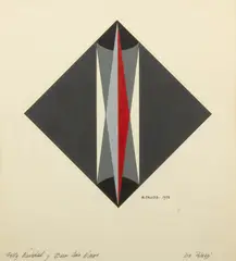 Rinaldo Paluzzi, Untitled, Acrylic on Paper, Ca. 1973, Geometric Composition