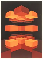 Brian Halsey, Untitled, Serigraph in Colors on Wove Paper, "Macron"