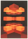 Brian Halsey, Untitled, Serigraph in Colors on Wove Paper, "Macron"